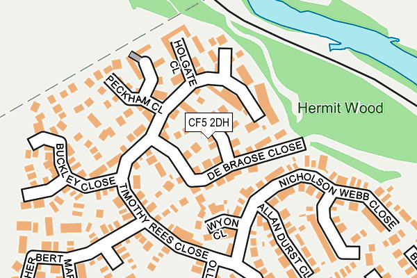 CF5 2DH map - OS OpenMap – Local (Ordnance Survey)