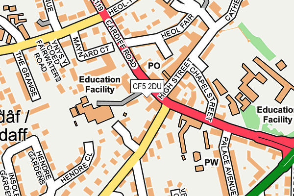 CF5 2DU map - OS OpenMap – Local (Ordnance Survey)