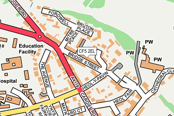 CF5 2EL map - OS OpenMap – Local (Ordnance Survey)