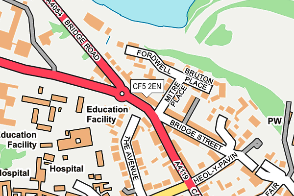 CF5 2EN map - OS OpenMap – Local (Ordnance Survey)
