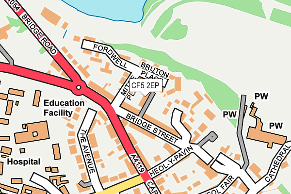 CF5 2EP map - OS OpenMap – Local (Ordnance Survey)