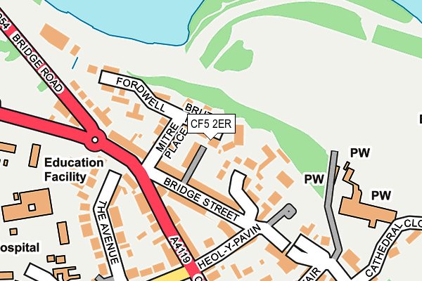 CF5 2ER map - OS OpenMap – Local (Ordnance Survey)