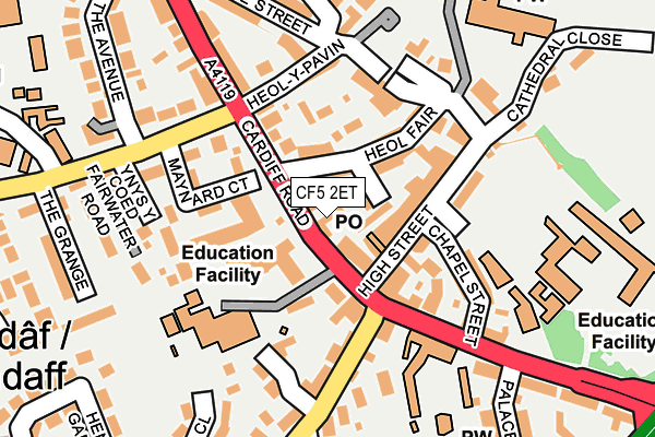 CF5 2ET map - OS OpenMap – Local (Ordnance Survey)