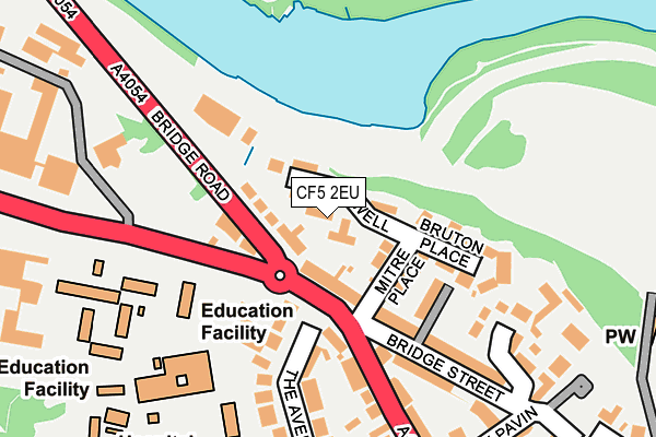 CF5 2EU map - OS OpenMap – Local (Ordnance Survey)