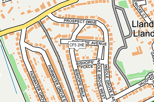 CF5 2HE map - OS OpenMap – Local (Ordnance Survey)