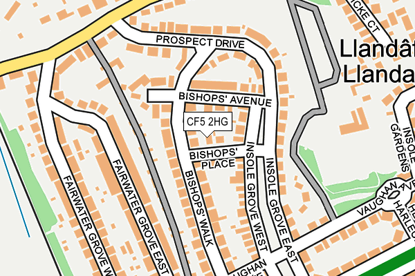 CF5 2HG map - OS OpenMap – Local (Ordnance Survey)