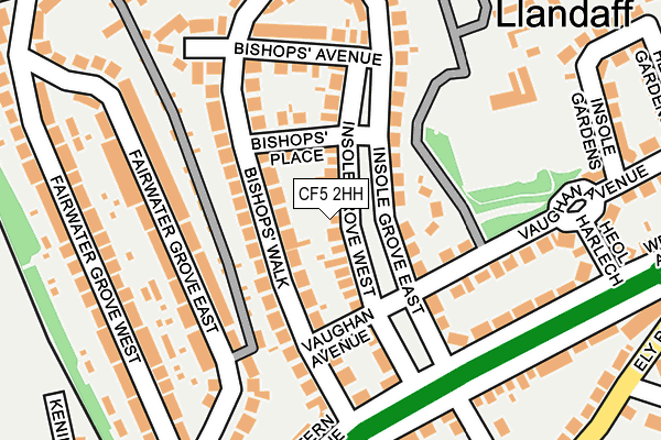 CF5 2HH map - OS OpenMap – Local (Ordnance Survey)