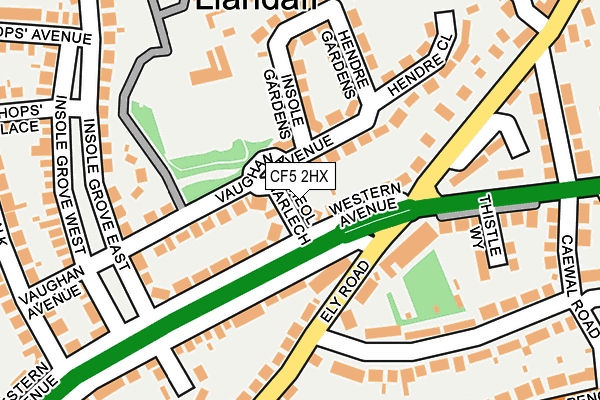 CF5 2HX map - OS OpenMap – Local (Ordnance Survey)