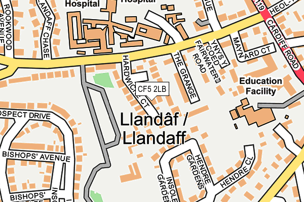 CF5 2LB map - OS OpenMap – Local (Ordnance Survey)