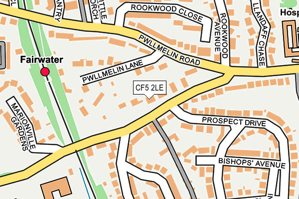 CF5 2LE map - OS OpenMap – Local (Ordnance Survey)