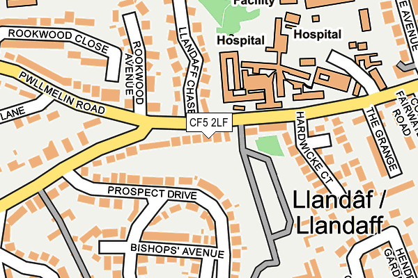 CF5 2LF map - OS OpenMap – Local (Ordnance Survey)