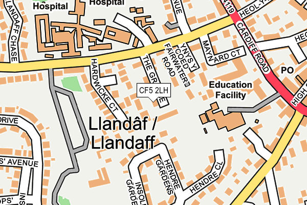 CF5 2LH map - OS OpenMap – Local (Ordnance Survey)