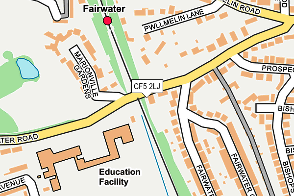 CF5 2LJ map - OS OpenMap – Local (Ordnance Survey)