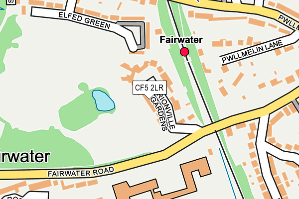 CF5 2LR map - OS OpenMap – Local (Ordnance Survey)