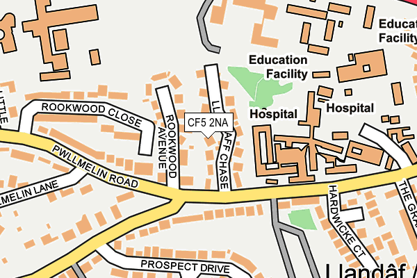 CF5 2NA map - OS OpenMap – Local (Ordnance Survey)