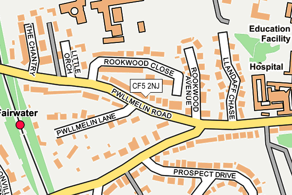 CF5 2NJ map - OS OpenMap – Local (Ordnance Survey)