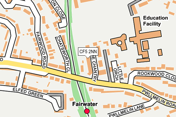 CF5 2NN map - OS OpenMap – Local (Ordnance Survey)