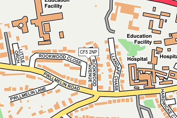 CF5 2NP map - OS OpenMap – Local (Ordnance Survey)