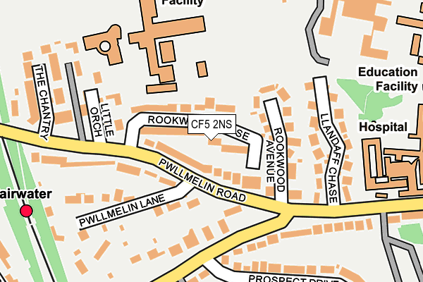 CF5 2NS map - OS OpenMap – Local (Ordnance Survey)