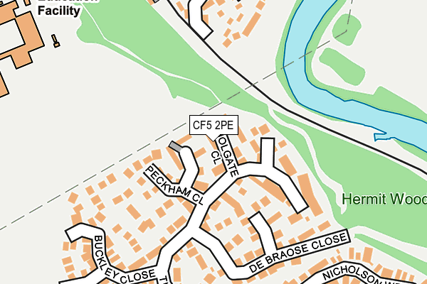 CF5 2PE map - OS OpenMap – Local (Ordnance Survey)