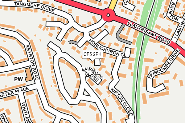 CF5 2PH map - OS OpenMap – Local (Ordnance Survey)