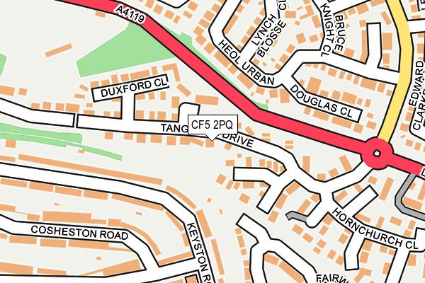 CF5 2PQ map - OS OpenMap – Local (Ordnance Survey)