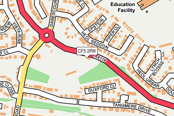 CF5 2PW map - OS OpenMap – Local (Ordnance Survey)