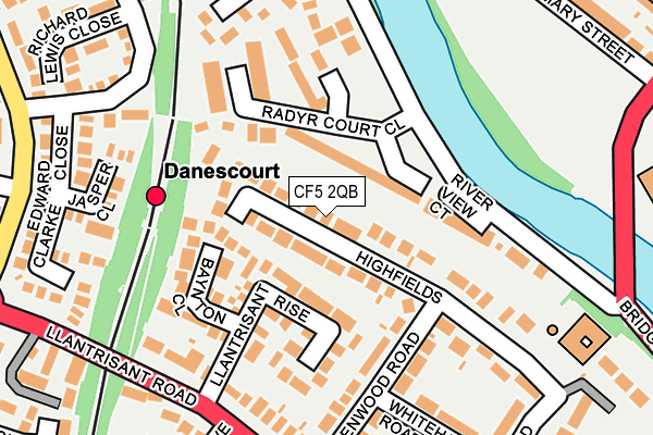 CF5 2QB map - OS OpenMap – Local (Ordnance Survey)