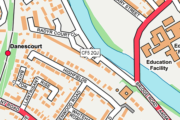 CF5 2QJ map - OS OpenMap – Local (Ordnance Survey)