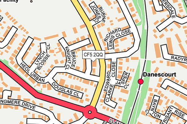 CF5 2QQ map - OS OpenMap – Local (Ordnance Survey)