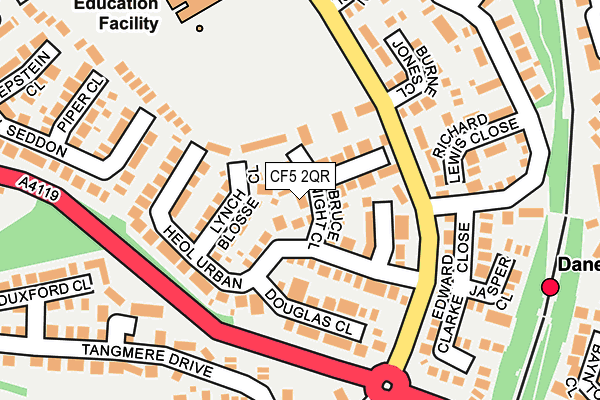 CF5 2QR map - OS OpenMap – Local (Ordnance Survey)