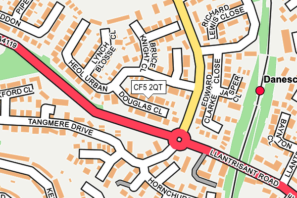 CF5 2QT map - OS OpenMap – Local (Ordnance Survey)