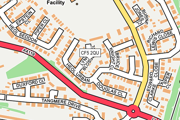 CF5 2QU map - OS OpenMap – Local (Ordnance Survey)