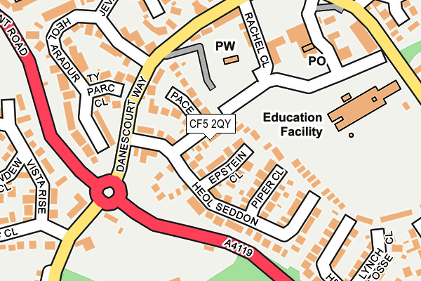 CF5 2QY map - OS OpenMap – Local (Ordnance Survey)