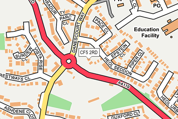 CF5 2RD map - OS OpenMap – Local (Ordnance Survey)