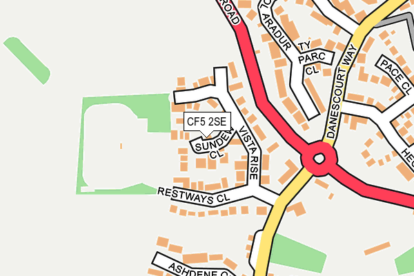 CF5 2SE map - OS OpenMap – Local (Ordnance Survey)