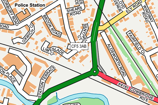 CF5 3AB map - OS OpenMap – Local (Ordnance Survey)