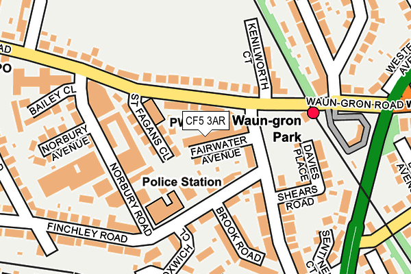 CF5 3AR map - OS OpenMap – Local (Ordnance Survey)