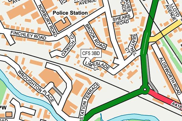 CF5 3BD map - OS OpenMap – Local (Ordnance Survey)