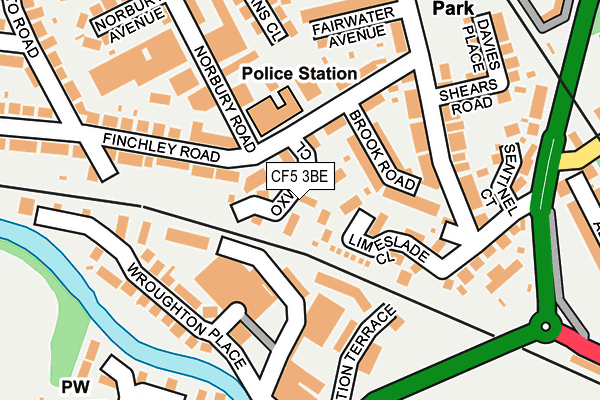 CF5 3BE map - OS OpenMap – Local (Ordnance Survey)