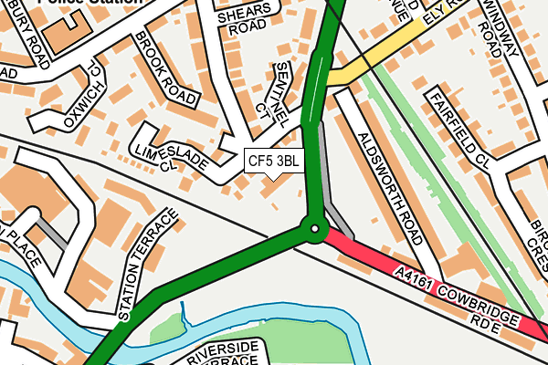 CF5 3BL map - OS OpenMap – Local (Ordnance Survey)