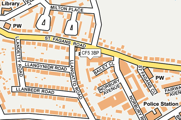 CF5 3BP map - OS OpenMap – Local (Ordnance Survey)