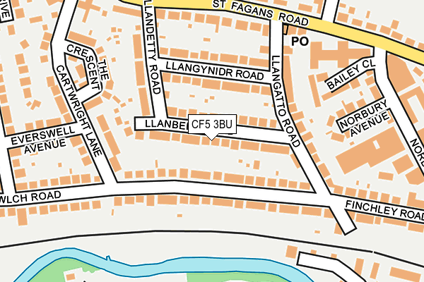 CF5 3BU map - OS OpenMap – Local (Ordnance Survey)