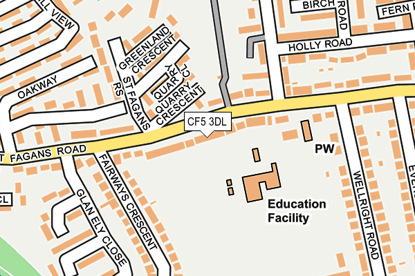 CF5 3DL map - OS OpenMap – Local (Ordnance Survey)