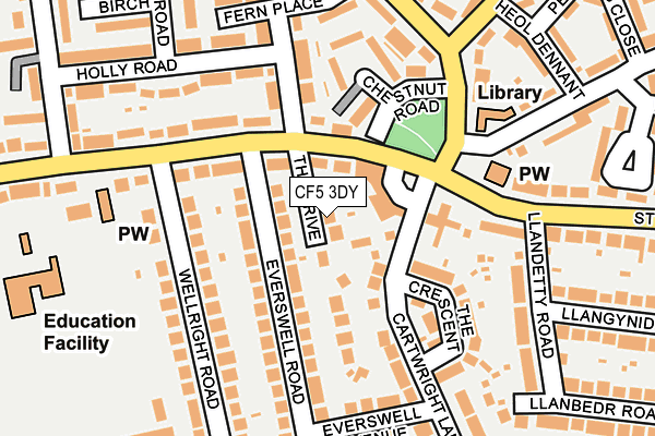 CF5 3DY map - OS OpenMap – Local (Ordnance Survey)