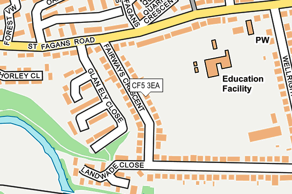 CF5 3EA map - OS OpenMap – Local (Ordnance Survey)