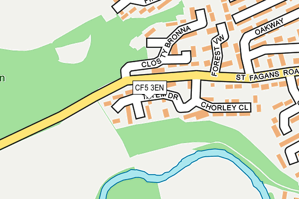 CF5 3EN map - OS OpenMap – Local (Ordnance Survey)