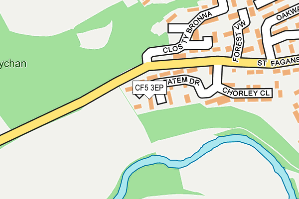 CF5 3EP map - OS OpenMap – Local (Ordnance Survey)