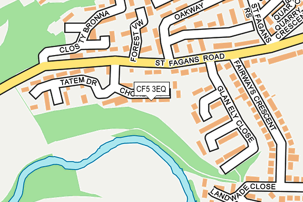 CF5 3EQ map - OS OpenMap – Local (Ordnance Survey)