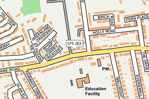 CF5 3EX map - OS OpenMap – Local (Ordnance Survey)